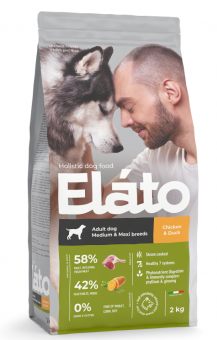 Elato Holistic ( Элато Холистик) с курицей и уткой для взрослых собак средних и крупных пород.