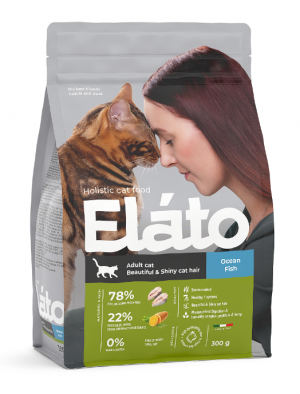 Elato Holistic ( Элато Холистик) для взрослых кошек с океанической рыбой / для красивой и блестящей шерсти 