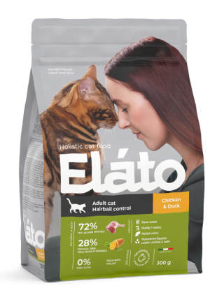 Elato Holistic ( Элато Холистик) с курицей и уткой для взрослых кошек /для выведения комочков шерсти 
