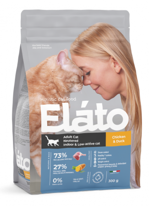 Elato Holistic ( Элато Холистик) с курицей и уткой для взрослых стерилизованных/малоактивных кошек  