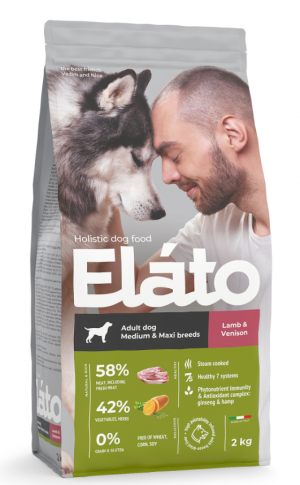 Elato Holistic ( Элато Холистик) с ягненком и олениной для взрослых собак средних и крупных пород.