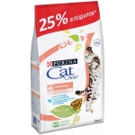 Сухой корм Cat Chow® для кошек с чувствительным пищеварением, с высоким содержанием домашней птицы, с лососем 1.5 кг + 500 г в подарок